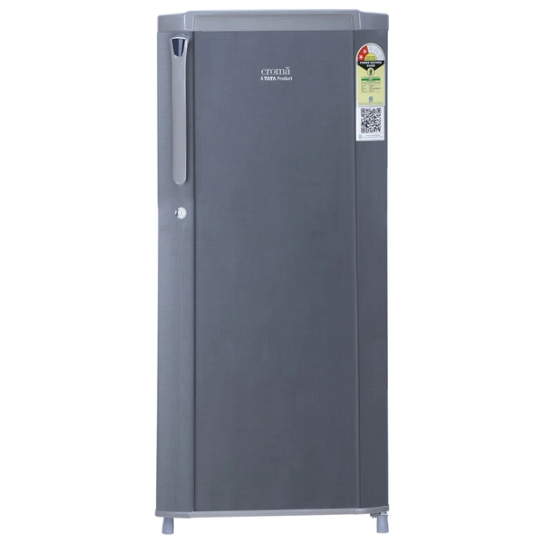 Croma 185 Litres 2 Star Direct Cool Single Door Refrigerator with Anti Fungal Gasket (CRLR185DCC008902, Criss Cross Metallic Grey)