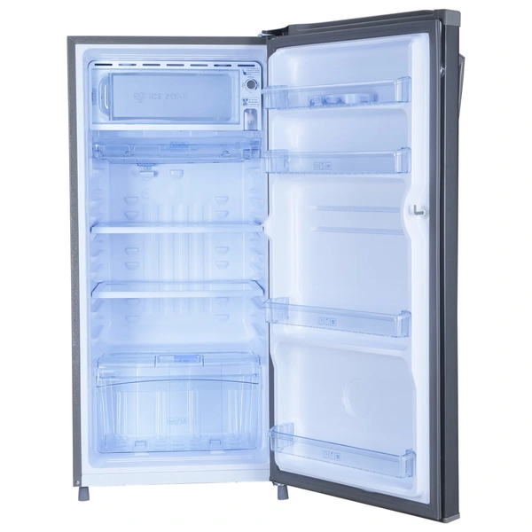 Croma 185 Litres 2 Star Direct Cool Single Door Refrigerator with Anti Fungal Gasket (CRLR185DCC008902, Criss Cross Metallic Grey)
