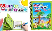 Reusable Magic Water Quick Dry Book Water Coloring Book Doodle with Magic Pen for Painting Children's Cartoon Images (Pack of 1, Random Designs) - NO Colors Required