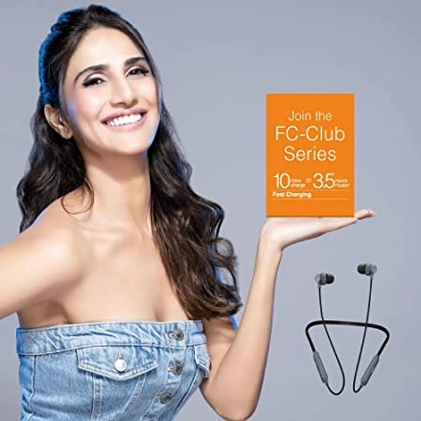 FINGERS  FC-Chic Pro Bluetooth Wireless in Ear Neckband Earphone with Built in Mic (Rich Grey)