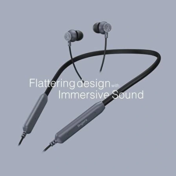 FINGERS  FC-Chic Pro Bluetooth Wireless in Ear Neckband Earphone with Built in Mic (Rich Grey)