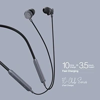 FINGERS  FC-Chic Pro Bluetooth Wireless in Ear Neckband Earphone with Built in Mic (Rich Grey)
