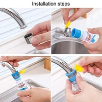 Kitchen Tap Extension Flexible Anti Splash Water Saving Movable Sink Faucet Expandable Water Tap Filter Shower Head Rotatable Nozzle Adapter Tap Extender for Kitchen Sink Tap