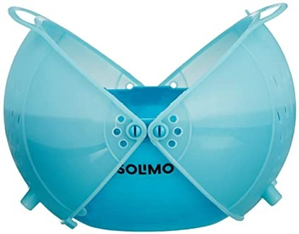 Plastic Drainer/Colander with lid - Blue