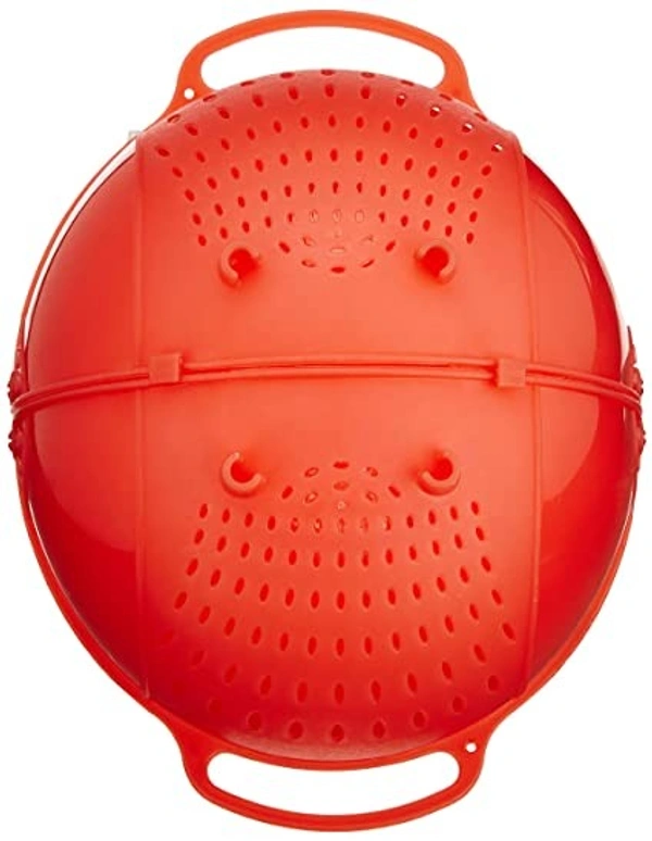 Plastic Drainer/Colander with lid - Red