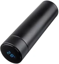 Led Temperature Digital Display Stainless Steel Water Bottlel Thermos Double Walled Vacuum Insulated Thermal Flask Stay Hot/Cold for 24 hrs for School/Office/Home/Travel/Gym 500ml - White