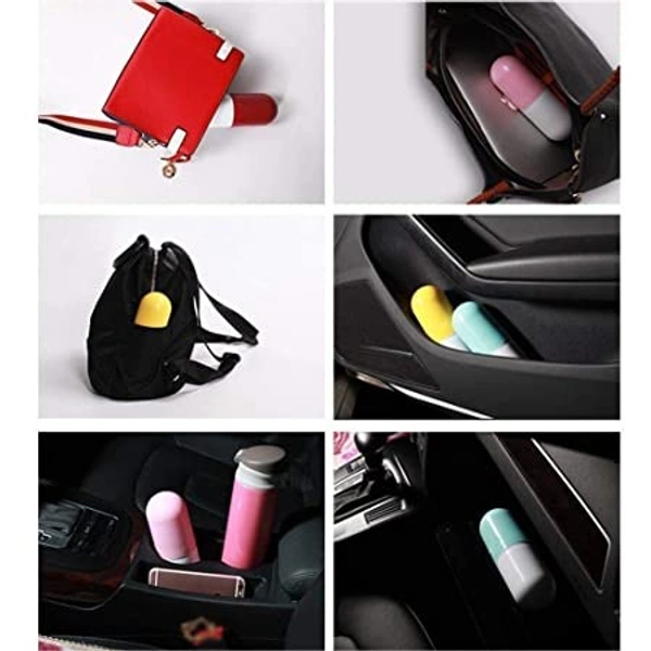 Capsule Shape Umbrella Plain Design with Capsule Cover Fold Umbrella for Kids, Women, Boys, Men & Girls for UV, Sun & Rain