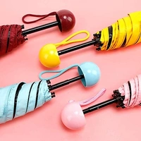 Capsule Shape Umbrella Plain Design with Capsule Cover Fold Umbrella for Kids, Women, Boys, Men & Girls for UV, Sun & Rain