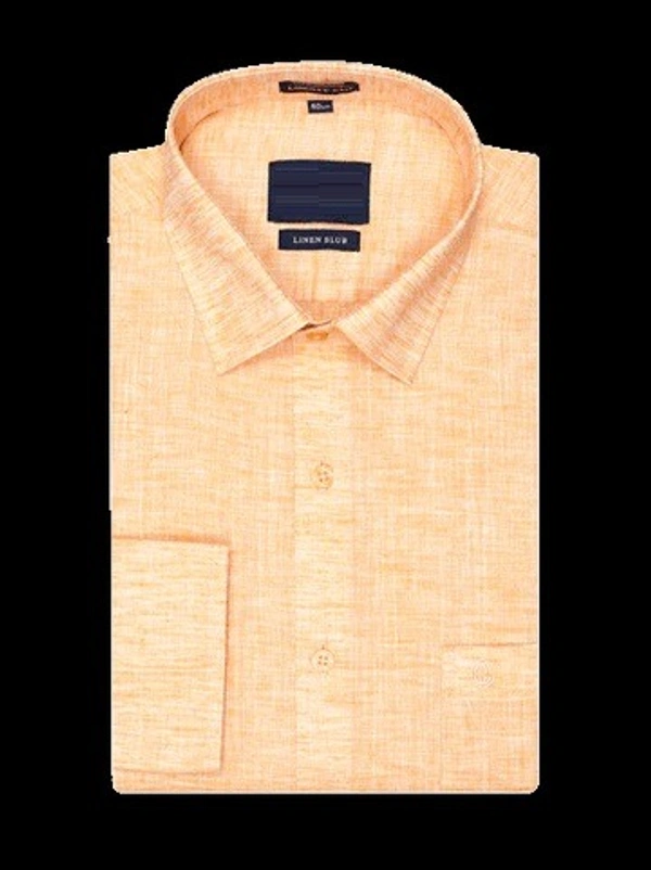 Linen Feel Shirt - Light Orange, 38, F/S