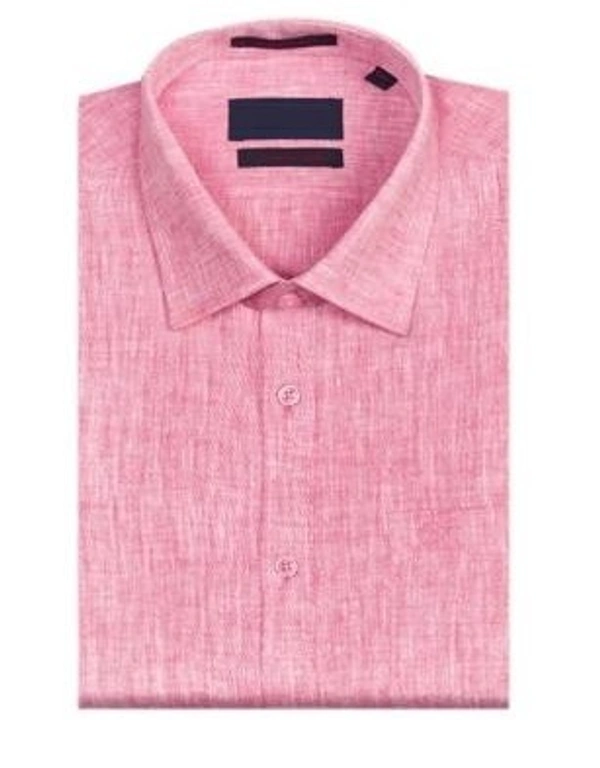 Linen Feel Shirt - Light Pink, 40, F/S