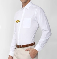 En Mann En Makkal - Embroidery Shirt (Cool Cotton) - 38, F/S, White