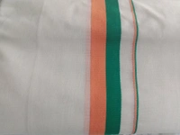 BJP Big Border Party Dhoti - 3.80 Mtr, Off White