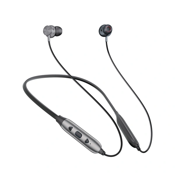 FINGERS Gig2 Wireless in-Ear Bluetooth Neckband Earphones with 50-hour Playtime, Magnetic Earbuds, Made in India (Rich Grey)