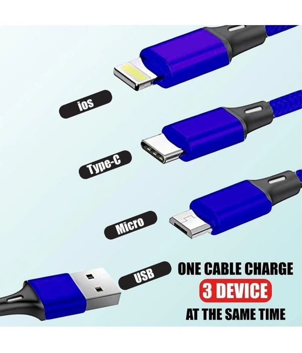 TecSox 3-in-1 Cable Braided 3Am