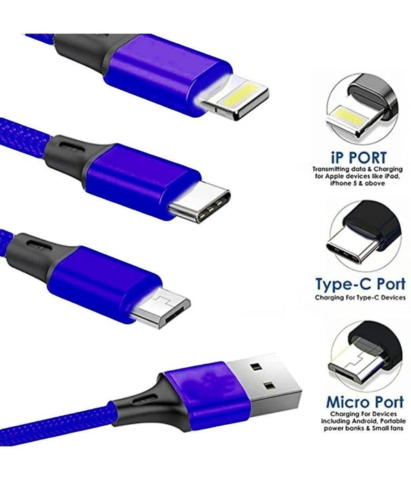 TecSox 3-in-1 Cable Braided 3Am