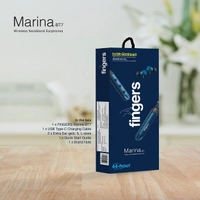 FINGERS Marina-BT7 Wireless Neckband Earphones (44 Hours Playtime, Dual Neckband Pairing Technology, Built-in Mic with SNC (Surround Noise Cancellation) Technology, IPX4, Magnetic Earbuds)