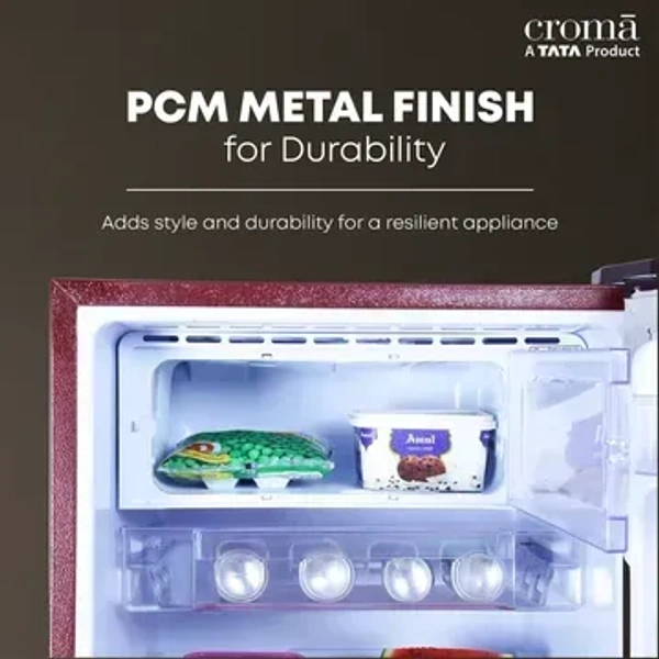 Croma 183 Litres 2 Star Direct Cool Single Door Refrigerator with Anti-Fungal Door Gasket ( Rosalind Wine)