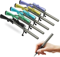 Gun Shaped Pen with LED Light and Stand Ball Pen  (1 Piece)