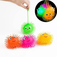 Jumping Bouncy Light up Puffer Ball (Multi Colour) - (1 Piece)