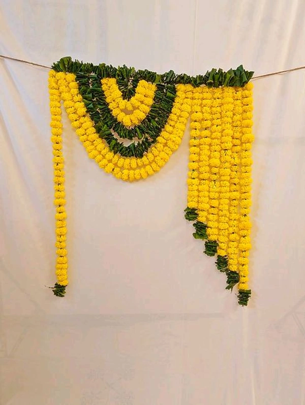 Yellow Marigold Toran - 10 Feet