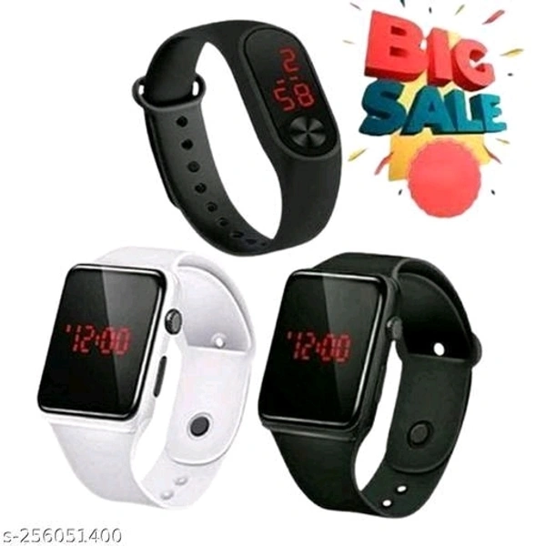 Men's Digital Watch Buy 2 Get 1 Free - Free Size