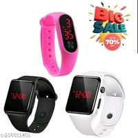 Men's Digital Watch Buy 2 Get 1 Free - Free Size