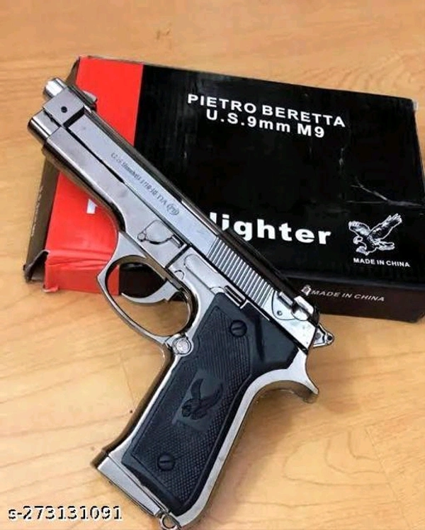 Breeta Gun Shape Gas Lighter Plastic Body Heavy Machine - Free Size