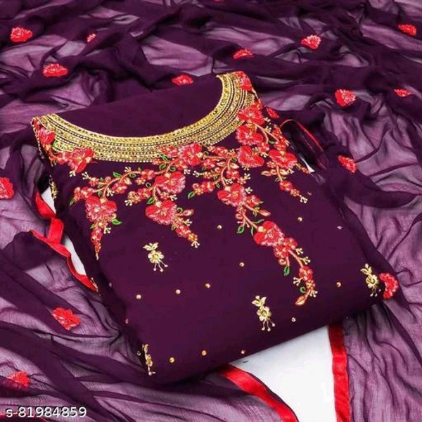 AP Georgette Party Wear Unstiched Dress Material - Un Stiched