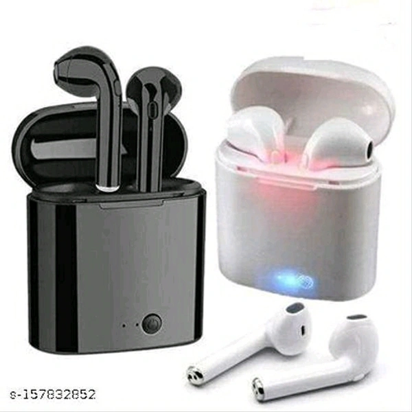 i7s Twins Bluthoot Headphones - Black, (Free Size)