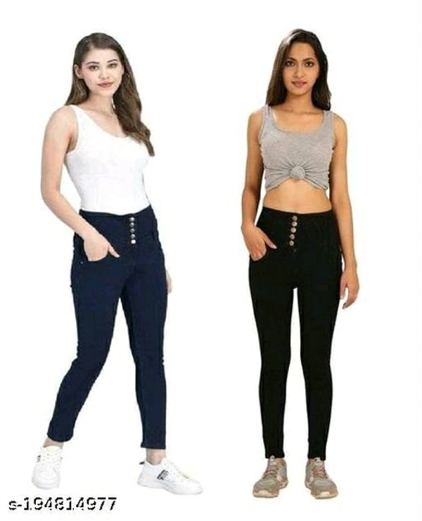 Women's Five Buttons Jeans  - (36 28 30 32)