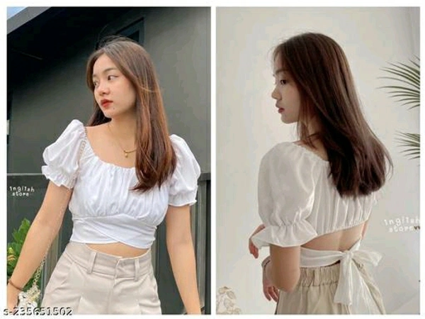 Smocked Tonic Blouse - White, XL
