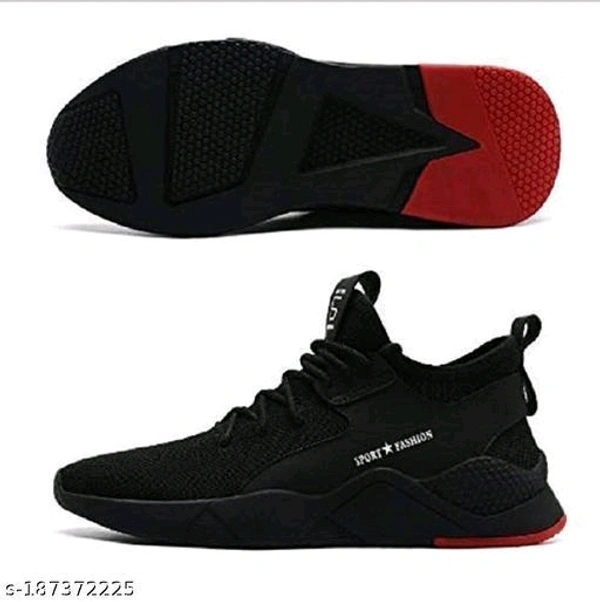 Sport Black Solid Sneakers Running Shoes For Kids - Black, 13-14 Year 15-16 Year