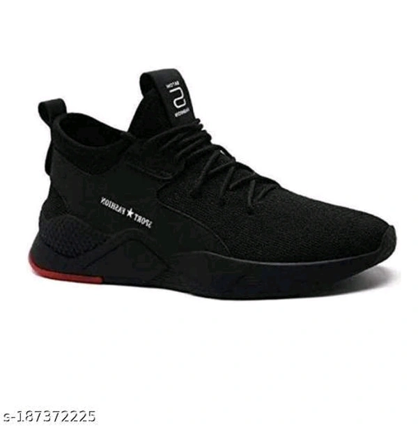 Sport Black Solid Sneakers Running Shoes For Kids - Black, 13-14 Year 15-16 Year