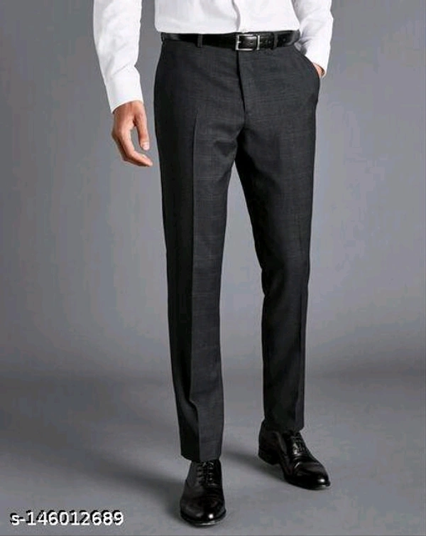 Decible Polyester Formal Trouser For Men - 30 32 34 36 38, Black