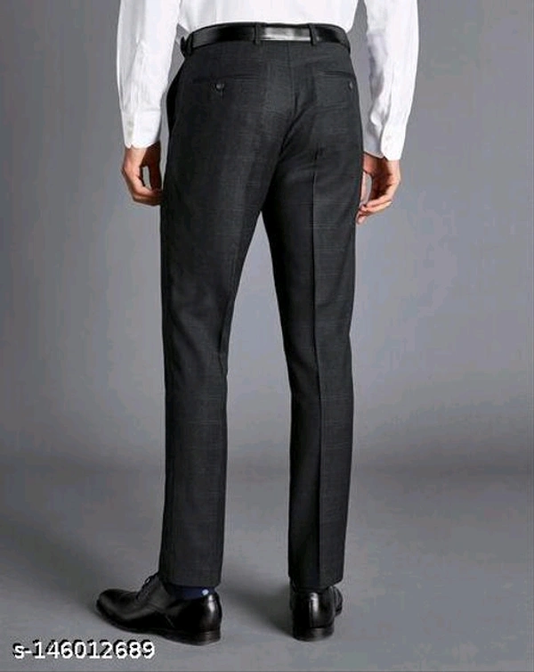 Decible Polyester Formal Trouser For Men - 30 32 34 36 38, Black