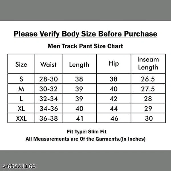 Comfortable And Stylish Track Pant For Men  - 28 30 32 34 36