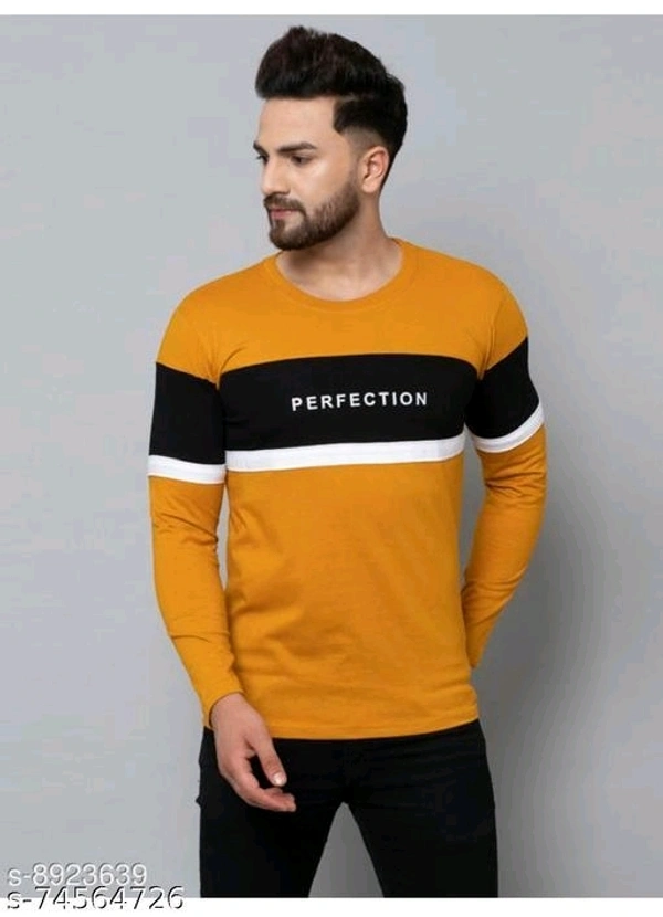 Comfy Fashionista Men's Full Sleeves Tshirt  - S