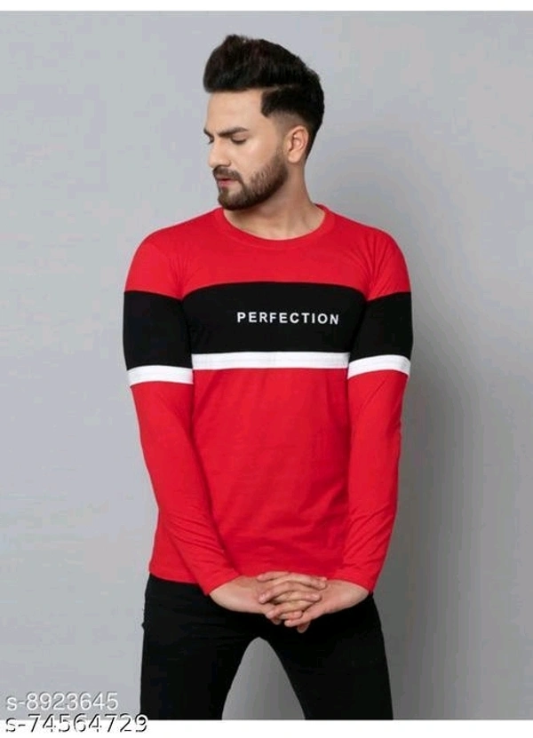 Comfy Fashionista Men's Full Sleeves Tshirt  - M