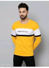 Comfy Fashionista Men's Full Sleeves Tshirt  - M