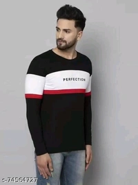 Comfy Fashionista Men's Full Sleeves Tshirt  - M