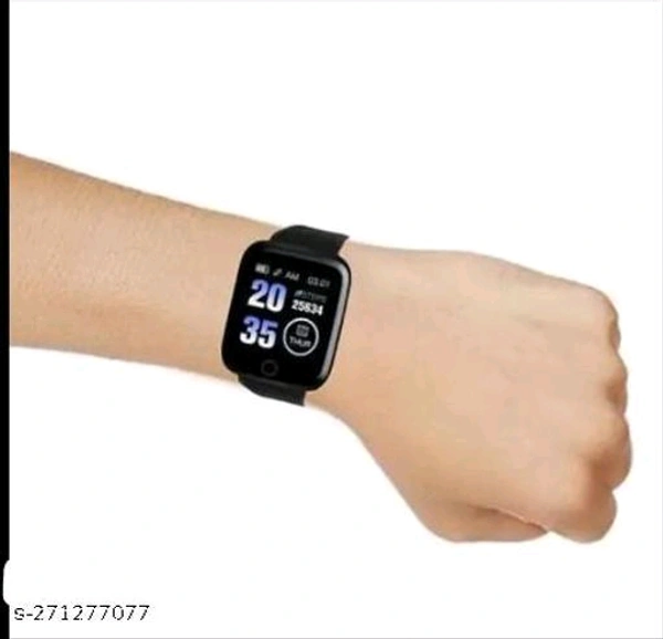 ID-116 Plus Bluetooth Smart Fitness Branded Watch  With Waterproof - Black, Free Size