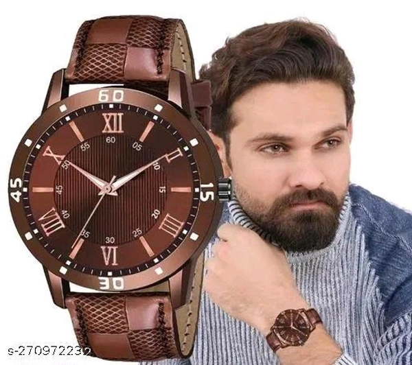 Analog Watch - For Men Boy Men Exclusive Men201brown - Brown, Free Size