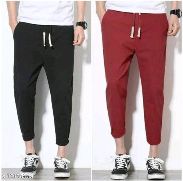Men Fully Stretchable Cotton Blend Black & Blue| Track Pant|Trouser|Pajama|Lower - 28 30 32