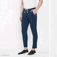 Men Fully Stretchable Cotton Blend Black & Blue| Track Pant|Trouser|Pajama|Lower - 28 30 32