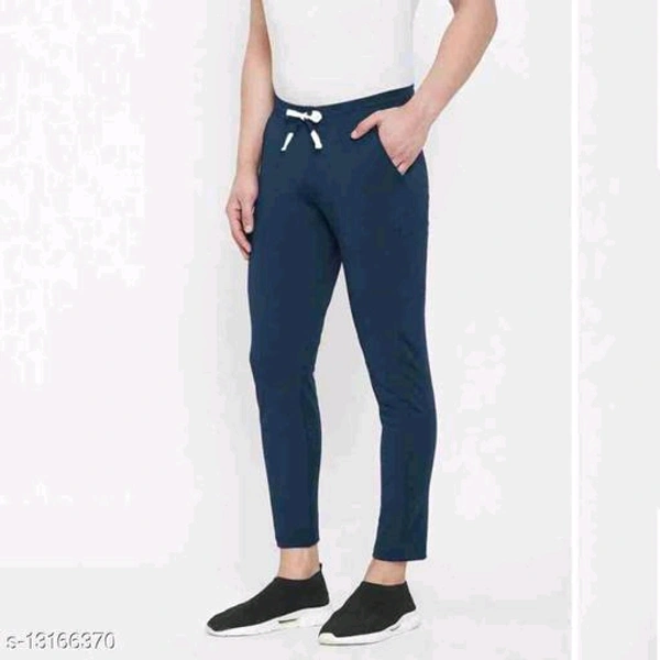 Men Fully Stretchable Cotton Blend Black & Blue| Track Pant|Trouser|Pajama|Lower - 28 30 32