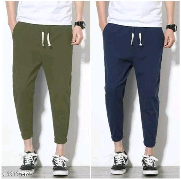 Men Fully Stretchable Cotton Blend Black & Blue| Track Pant|Trouser|Pajama|Lower - 28 30 32