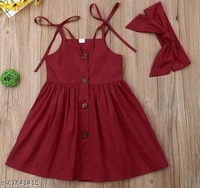 Girls Creap Frock & Dresses Pack Of 1 - 2-3 Years 3-4 Years 4-5