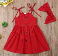 Girls Creap Frock & Dresses Pack Of 1 - 2-3 Years 3-4 Years 4-5