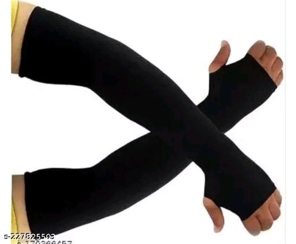 Arm Sleevs - Black, Free Size