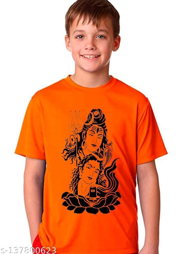 Stylish  Shivji  MAHAKAL  Bam Bam Bhole Om Nam Shivay Shirt  - Red, 4-5 5-6 6-7 11-12 12-13 14-15